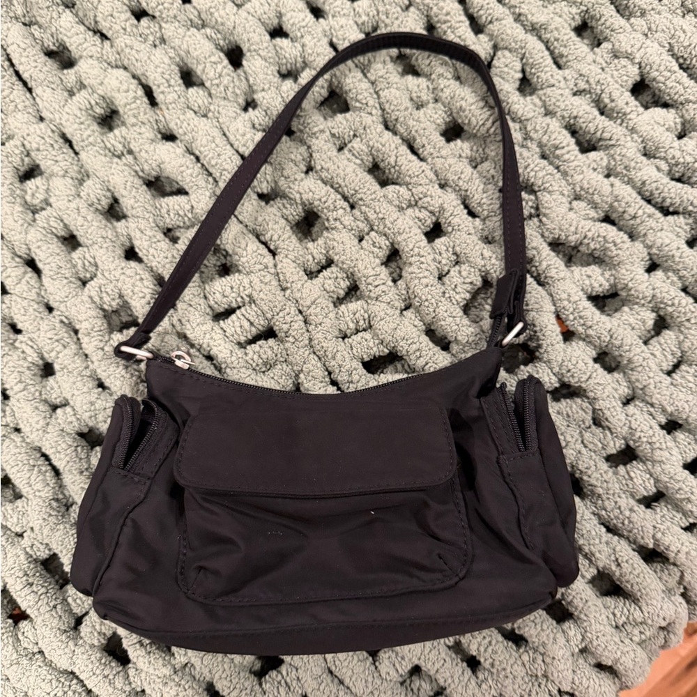 John Galt black shoulder bag